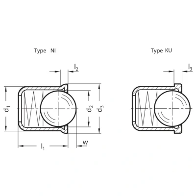 Image of Ganter Standard Elements Elasticated to Print Press On, Blue, GN 614 3 KU
