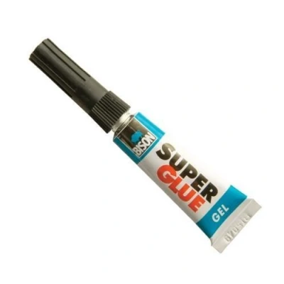 Image of 2 X Bison Super Glue Gel 3g tube ideal for snooker, pool, billiard cue retipping by