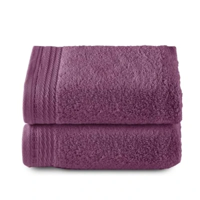 Image of Top Towel Premium Large Bath Towels 2 Hand 50 x 100 cm 100% Cotton 600 g Eggplant