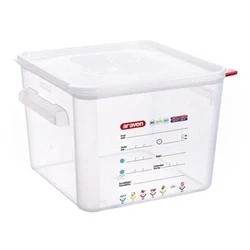 Image of Araven Squared Transparent Polypropylene Container with Lid 12Ltr
