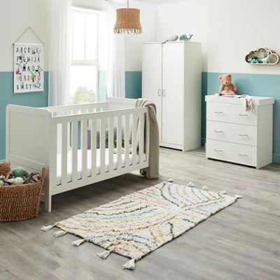 Image of Babymore Caro 3 Piece Room Set White Wash