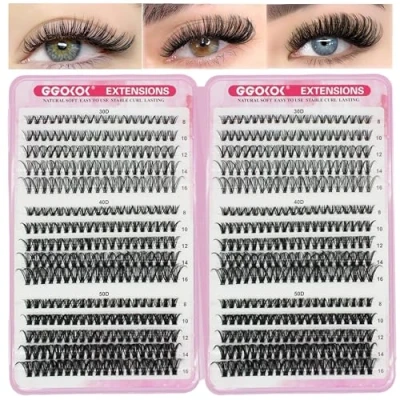 Image of GGOKOK DIY Lash Clusters 30D+40D+50D+60D+80D+100D Fluffy Volume 8 16MM Thick Eyelash Extension Kit Individual Russian Eyelashes Extensions Wispy Clusters(30D 40D 50D)