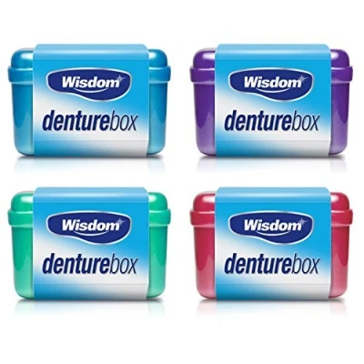 Image of Wisdom DENTURE RETAINER Mouth Guard Storage CASE Container Box Hygienic by