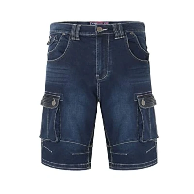 Image of KAM Big &amp; Tall Dark Cargo Denim Shorts Men&#039;s