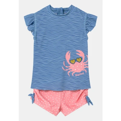 Image of Playshoes Uvschutz SET Swimsuit for kids, Size: 12 24m, Blau/pink