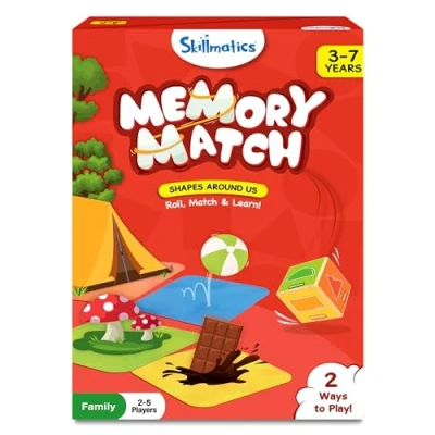 Image of Skillmatics Board Game Memory Match Shapes, Fun &amp; Fast for Kids, Preschoolers, Toddlers, Gifts Boys Girls Ages 3, 4, 5, 6, 7
