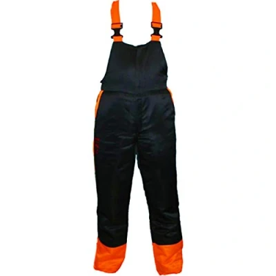 Image of Spares2go Chainsaw Safety Bib &amp; Brace Forestry Trousers (Large, 34/38)