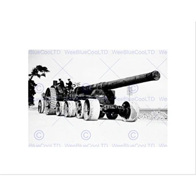 Image of Wee Blue Coo WAR WWI UK BRITISH GUN FLANDERS YPRES CANNON ARTILLERY FRAMED ART PRINT B12X3578