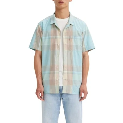 Image of Levi&#039;s Men&#039;s &amp; Big Tall Sunset Camp Shirt, Multi colour., XL Plus UK