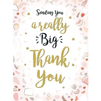 Image of Piccadilly Greetings Large Big Thank You Card A4 12 x 9 inches
