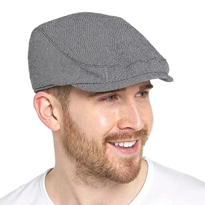 Image of Undercover Mens Canvas Flat Cap GL682 Grey L/XL