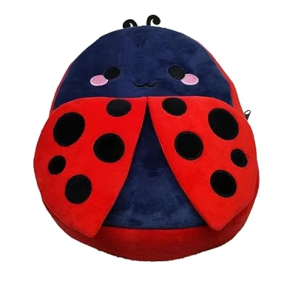 Image of Puckator Adorabugs Tilly the Ladybird Plush Rucksack Backpack Children&#039;s Backpacks Small Luggage Bag Travel For School Toddler Kids Cute Bags Nursery Back Pack