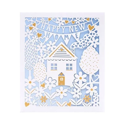 Image of UK Greetings New Home Card for Him/Her/Friend Lasercut Design