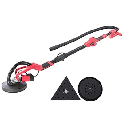 Image of Arebos disc Sander, Long Neck Sander with Dual pad Sanding Head (710 watt, Ø 225 mm,Telescopic Rod, Suction System, swivelling Head, Including 12 Discs and case, GS Tested)