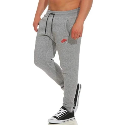 Image of Nike M NSW JOGGER FLC AIR HRTG Trousers for Men, black / white, L