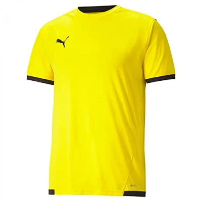 Image of puma Unisex Kids teamLIGA Jersey Jr Shirt, Cyber Yellow Black, 152