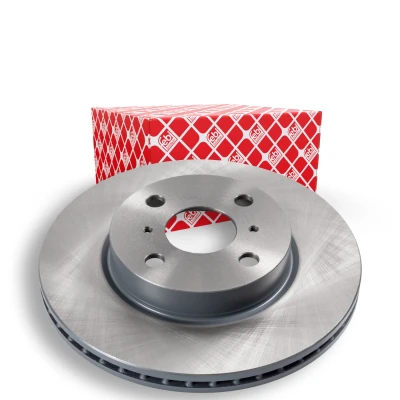 Image of 4351274010 Brake disc FEBI BILSTEIN 108587 Front Axle 255mm 20mm 4 Hole 100mm internally vented Coated TOYOTA: iQ, Yaris III Hatchback