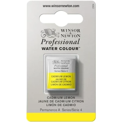 Image of Winsor &amp; Newton Half Pan Professional Water Colour, Cadmium Lemon