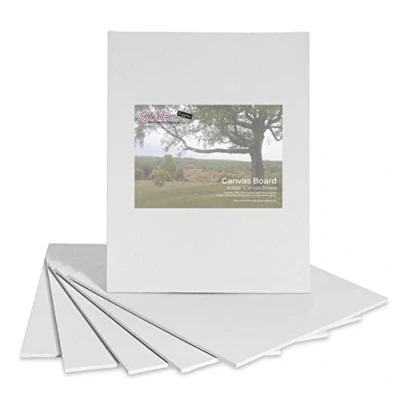 Image of Quickdraw 30 x 40cm Blank Canvas Board Panel Artists Cotton Duck Gesso Primed Boards for Acrylic &amp; Oil Painting