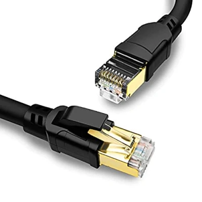 Image of CAT8 Ethernet Cable, High Speed 40Gbps 2000MHz SFTP Internet Network LAN Wire Cables with Gold Plated RJ45 Connector for Router, Modem, PC, Switches, Hub, Laptop, Gaming, Xbox (32ft/ 10m)