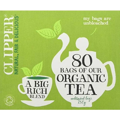 Image of Clipper Organic Everyday 80 Teabags (Pack of 6, Total 480 Teabags)250grams