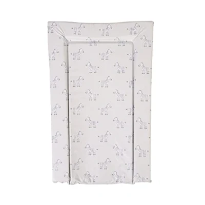 Image of Red Kite Changing Mat Tree Tops. Unisex Baby (74 x 48 3.5cm) with Animal Pattern Design and Raised Padded Edges (White/Grey Zebra Design)