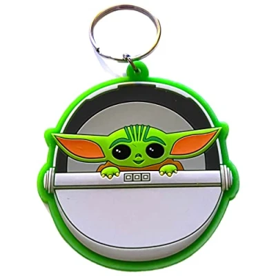 Image of Star Wars Baby Yoda Mandalorian Fantasy Keyring 6.5 x 6 cm, multicoloured, Pop Culture