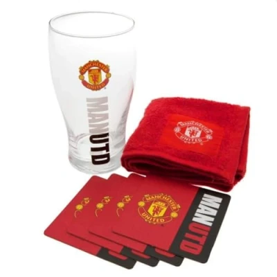 Image of Manchester United Glass Work Mark Mini Bar Set Multi Colour, 568 milliliters