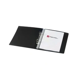 Image of Rexel Budget 2 Ring Binder 25mm Polypropylene A5 Black (10 Pack)