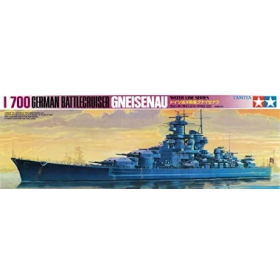 Image of Tamiya 77520 German Battlecruiser Gneisenau Model Kit Scale 1:700