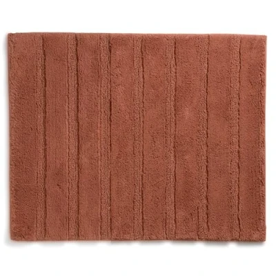 Image of kela Megan Bath Mat 65 cm x 55 100% Cotton Terracotta Non Slip Washable up to 30 C Suitable for Underfloor Heating 23588