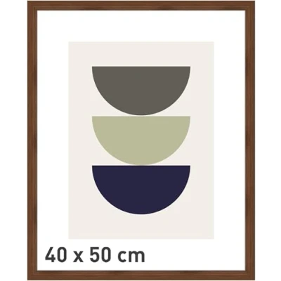Image of accent by nielsen Velino Photo Frame 40 x 50 cm Wooden Picture Frame, Walnut With Protective Glass Front