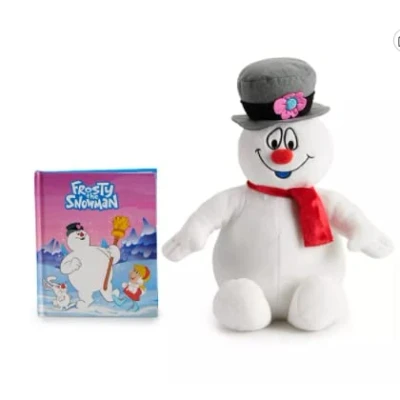 Image of Di Kohl&#039;s Cares Frosty the Snowman Soft Plush Doll Toy and Book Bundle, White