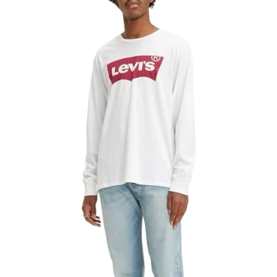 Image of Levi&#039;s Graphic CREW Long sleeved top, Men&#039;s, Size: XXL, Better white