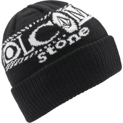 Image of Volcom Men&#039;s Lib Stone Legacy Beanie Hat, Black, One Size