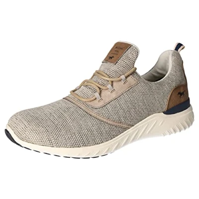 Image of Mustang Men&#039;s 4132 311 4 Low Top Sneakers, Beige, 9 UK