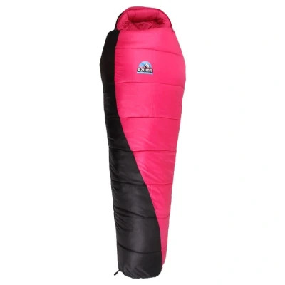 Image of Azuma 7ft Black/Pink 3 Season Camping Mummy Shape Sleeping Bag LEFT ZIP
