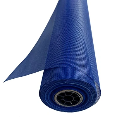 Image of EU Fabrics Teslin Mesh Net FabricPVC Dipped Fabric by the Metre Heavy Duty Fishnet for Dressmaking Breathable Netting Material Sewing and Home Décor (Blue 1 Meter x 200cm)