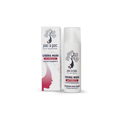 Image of POC A Nourishing hand cream with strawberry extract Almond oil Wheat Germ Shea butter Jojoba Vitamins C E. Format 30ml
