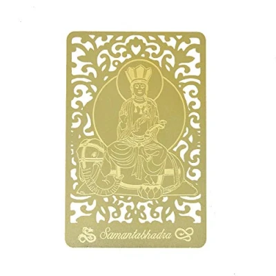 Image of juanxian Feng Shui Bodhisattva for Dragon&amp;Snake (Samantabhadra Printed Golden Card W4120
