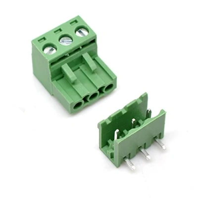 Image of Oiyagai 20 Set 5.08 mm Pitch Right Angle 3pin PCB Pluggable Terminal Block Connectors