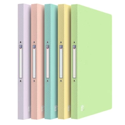 Image of Oxford Urban A4 Plastic Ring Binder 2 cm Spine Width Opaque Assorted Pastel Pack of 10