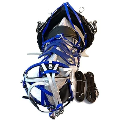 Image of H &amp; Biothane Quick Hitch Harness (Black and Blue, Cob)