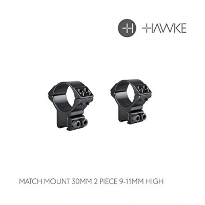 Image of Hawke Match 9 11m High Riflescope Ring Mounts 30mm