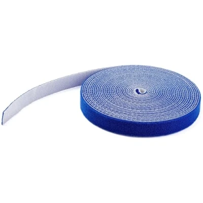 Image of StarTech.com 100ft Hook and Loop Roll Cut to Size Reusable Cable Ties Bulk Industrial Wire Fastener Tape /Adjustable Fabric Wraps Blue / Resuable Self Gripping Management Straps (HKLP100BL)
