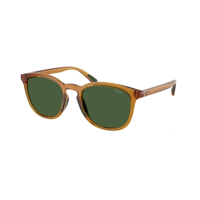 Image of Polo Ralph Lauren Unisex Sunglasses, Size: 52, Shiny transparent honey brown
