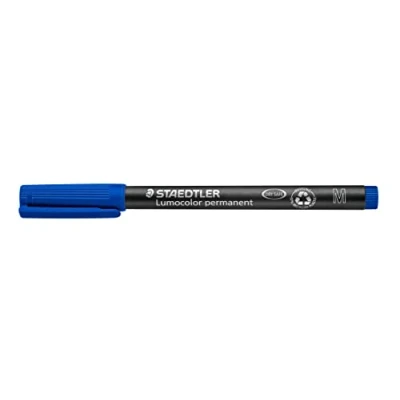 Image of Staedtler Lumocolor Permanent Laundry Marker Pen 317M, blau VE = 1