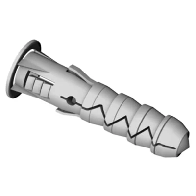 Image of M8 x 40mm (Pack of 100) Heavy Duty Rawlplug Wall Plugs with Flange Solid Raw Plug Fixing Masonry Anchor Scaffold Concrete Satellite Brick Anti Rotational