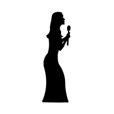 Image of STAR CUTOUTS SC107 Cut Out of Singer Silhouette, Solid, Regular