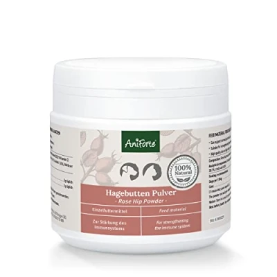 Image of AniForte Rosehip Powder for Dogs and Cats 250g 100% Finely Grounded Rose Hips, Rich in Natural Vitamin C, Supports &amp; Maintains Immune System Joint Health